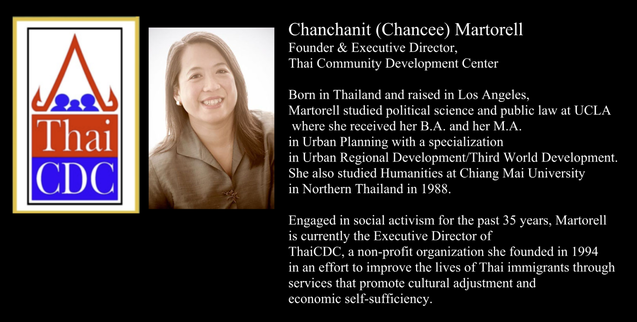 Chanchanit Chancee Martorell bio info, Thai CDC logo and headshot