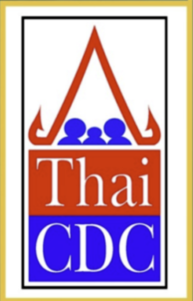 Thai CDC vertical red and blue logo