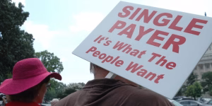 Placard: Single Payer - It's What the People Want